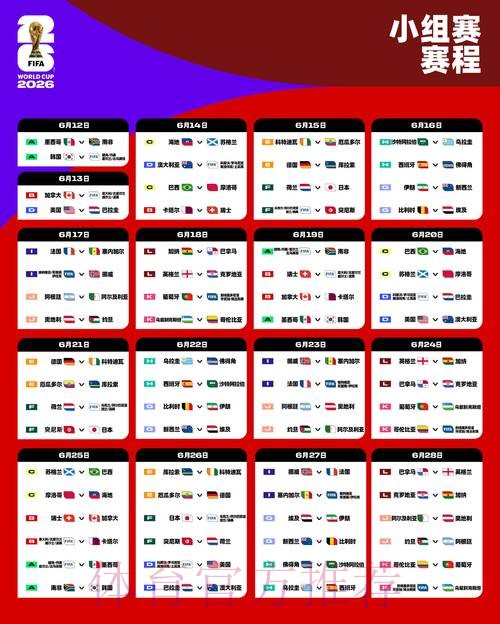 2026世界杯小组赛赛程中国时间高清直播直播平台